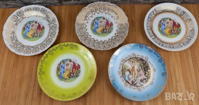 5 чинии с "Трите грации" - Czechoslovakia