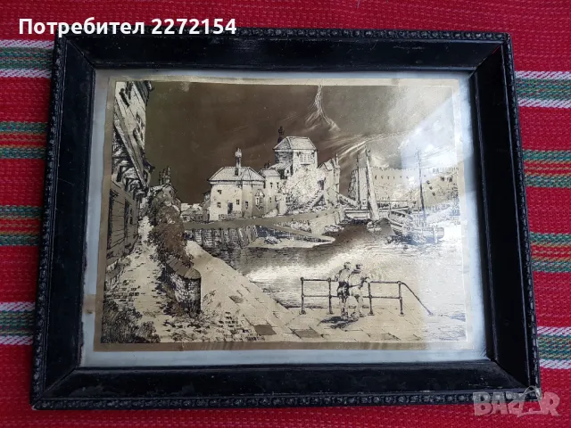 Златна картина, снимка 2 - Антикварни и старинни предмети - 50421334