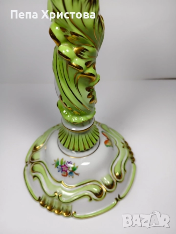 Свещник от унгарски порцелан Herend "Fancy Queen Victoria VBO", снимка 12 - Други - 51476455