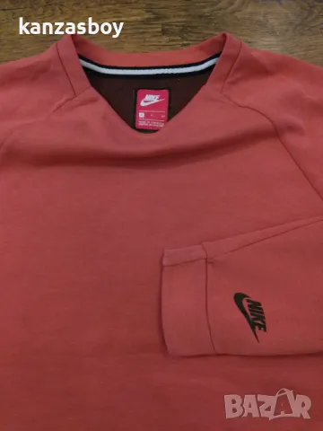 Nike Tech Fleece Crew Max Orange Heather - страхотна мъжка блуза S, снимка 3 - Спортни дрехи, екипи - 47973153