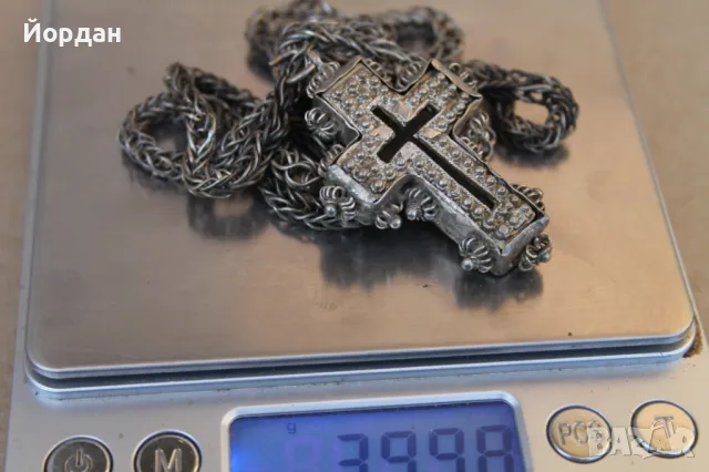 Стар сребърен Кръст, снимка 12 - Колиета, медальони, синджири - 47854103
