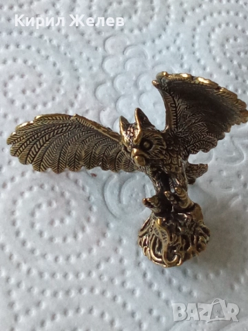 Бронзова малка фигурка на бухал 52512