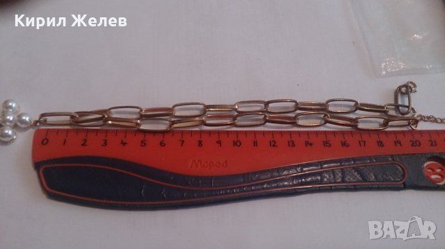 Разкошен позлатен ланец с кръст перли -7329, снимка 7 - Колиета, медальони, синджири - 28842217