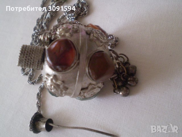 колекционерско шишенце за парфюм инкрустирано , снимка 6 - Антикварни и старинни предмети - 37124108