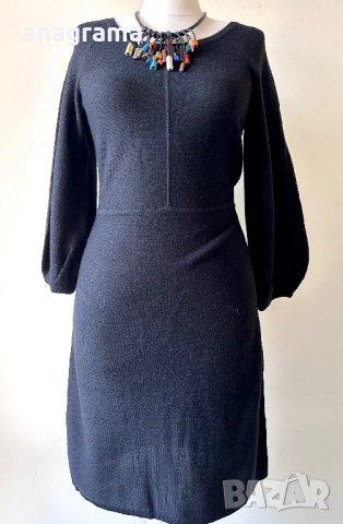Talbots черна малка секси рокля плетиво 100% мерино , снимка 8 - Рокли - 43887293