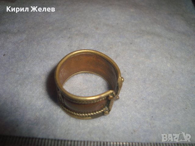 Стар ИНДО-ПЕРСИЙКИ БРОНЗОВ ЕТНОГРАФСКИ ТИБЕТСКИ ПРЪСТЕН ТРАДИЦИОННА МАЙСТОРСКА РЪЧНА ИЗРАБОТКА 31414, снимка 11 - Антикварни и старинни предмети - 38056196
