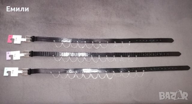Нов дамски кожен колан за талия-ханш със синджири р-р S, M, L, снимка 6 - Колани - 44017919
