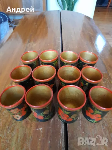 Стара дървена чаша,чаши,хохлома #7, снимка 2 - Други ценни предмети - 48452692