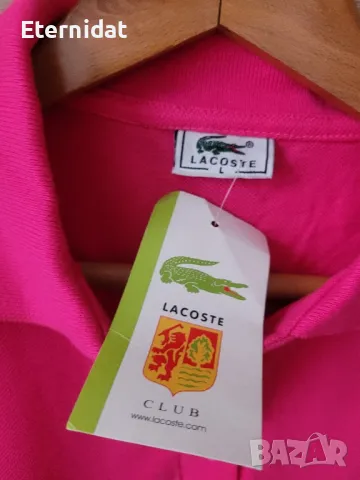Тениска с яка и копчета LACOSTE , снимка 4 - Тениски - 49867868