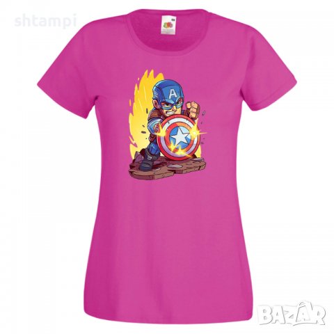 Дамска тениска Marvel Captain America 2 Игра,Изненада,Подарък,Геймър,, снимка 8 - Тениски - 36740956