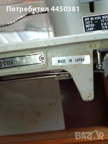 Старинна преносима електрическа работеща Японска шевна машина, снимка 8 - Антикварни и старинни предмети - 50570226