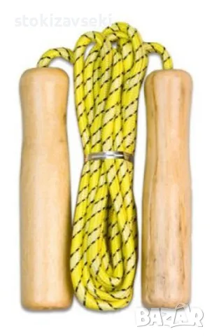 Удобно въже за скачане с дървени дръжки, снимка 2 - Други - 48869969