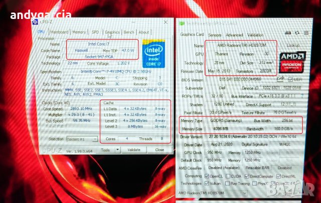 Dell Alienware 18/Core i7-4910QM/Dual Ati Radeon HD8970M 4GB/16GB RAM/128GB SSD + 1TB HDD геймърски, снимка 16 - Геймърски - 42964629