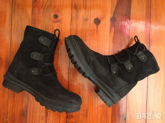 Bronx оригинални дамски боти от естествена кожа и велур 38, снимка 4 - Дамски боти - 53243500