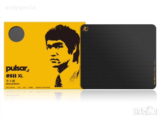 PULSAR ES1 MOUSE PAD XL - BLACK ( BRUCE LEE EDITION ) чисто нов запечатан пад подложка мишка, снимка 2 - Клавиатури и мишки - 43454438