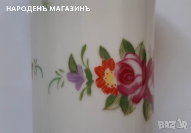 BELLE EPOQUE - НОВА италианска порцеланова ваза цветя порцелан кутия, снимка 8 - Други ценни предмети - 52877153