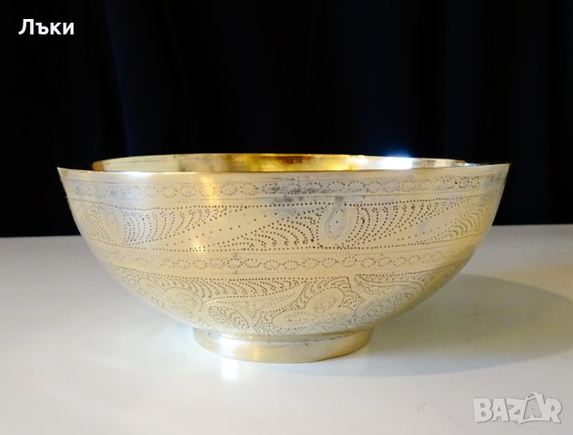 Персийска бронзова бонбониера,купа,орнаменти. , снимка 9 - Антикварни и старинни предмети - 28420985