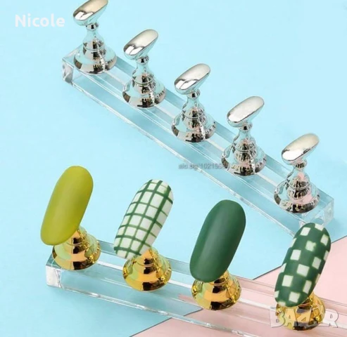 Ръкавички за LED лампа и поставки за готови форми, снимка 4 - Педикюр и маникюр - 50861474