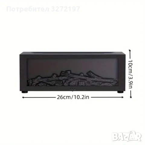 2024USB Захранван 3в1 Лампа,Ароматизатор и Овлажнител-Дизайн на Камина,дист.управление, снимка 6 - Настолни лампи - 48146353