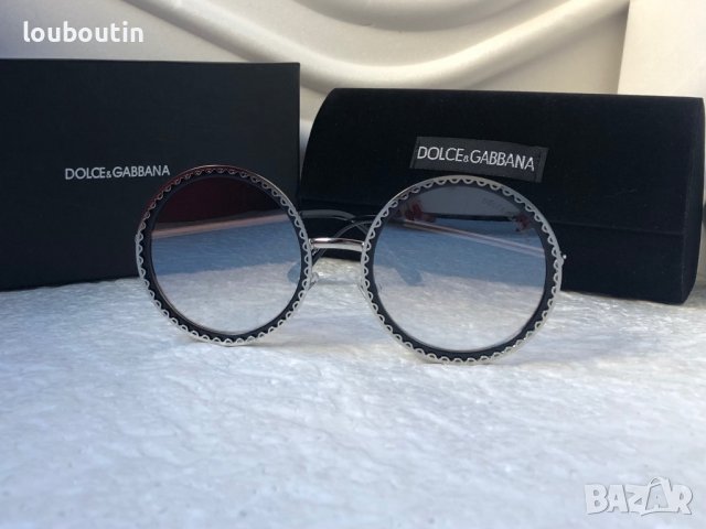Dolce & Gabbana DG Дамски слънчеви очила кръгли овални, снимка 6 - Слънчеви и диоптрични очила - 38832189
