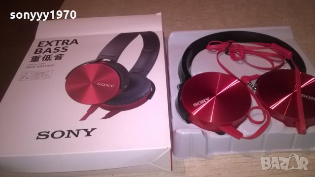 sony mdr-xb450ap-red headphones, снимка 5 - Слушалки и портативни колонки - 26615722