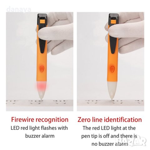 3484 Безконтактен фазомер тестер за напрежение, снимка 4 - Други инструменти - 40454479