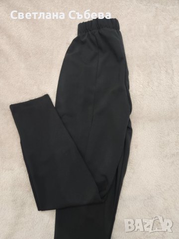 Елегантен черен панталон тип BALMAIN, снимка 4 - Панталони - 39495954