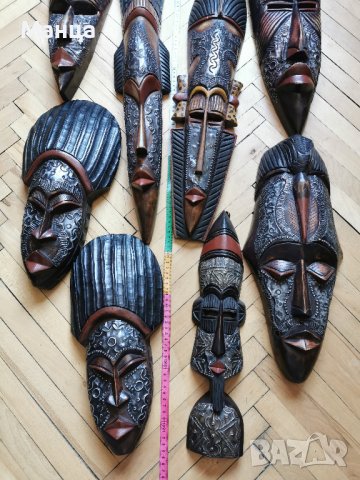 Африкански  маски 8 броя, снимка 3 - Декорация за дома - 37084791