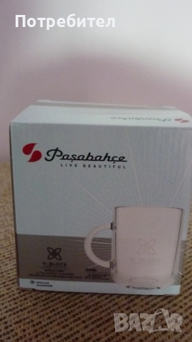 Нова голяма стъклена чаша, снимка 1