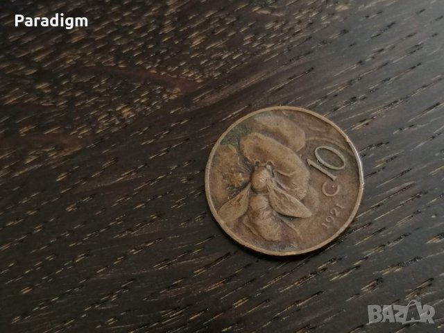 Монета - Италия - 10 чентесими | 1921г., снимка 1 - Нумизматика и бонистика - 27364276