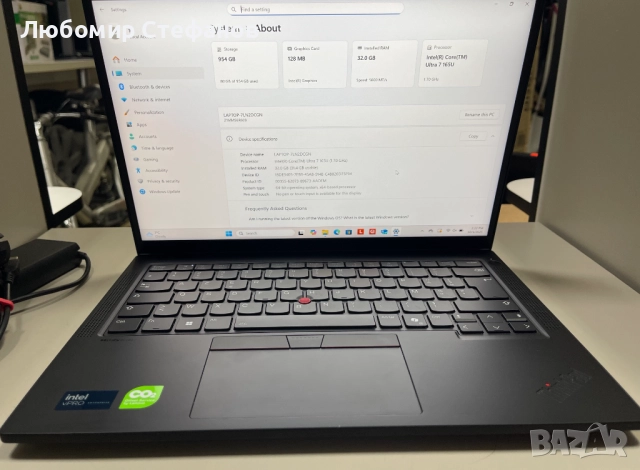 Лаптоп Lenovo ThinkPad T14 G5 14инча , снимка 2 - Лаптопи за работа - 51934115