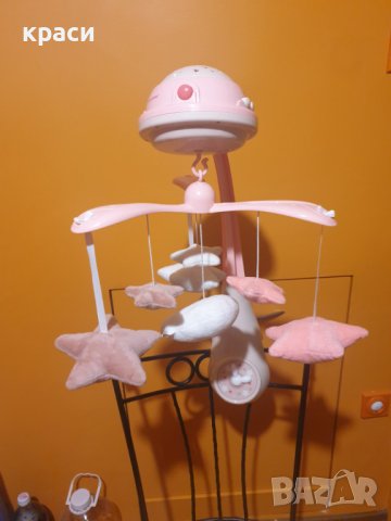 Canpol babies Музикална въртележка с проектор 0м+ Розова 75/100, снимка 1 - Музикални играчки - 43723126