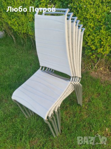 Италиански градински столове Calligaris серия AIR SOFT - 24 броя, снимка 5 - Столове - 36845238