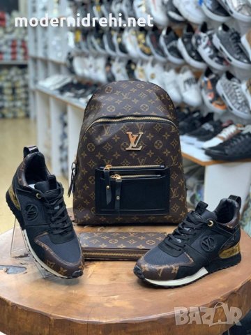 Дамски комплект спортни обувки портфейл и раница Louis Vuitton код 26