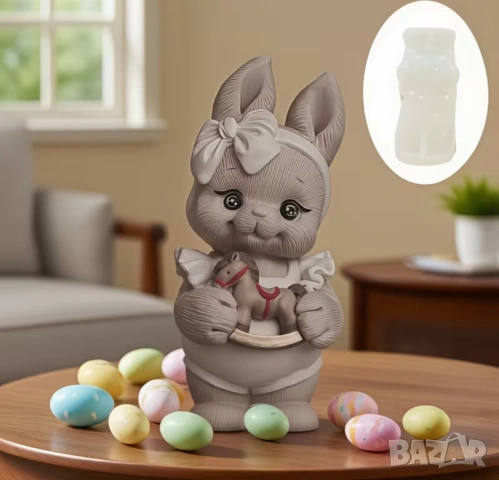 Молд зайче с конче , снимка 2 - Форми - 53535256