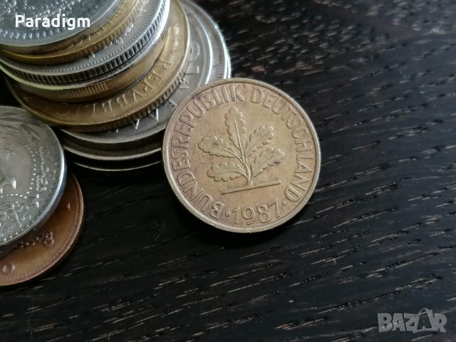 Монета - Германия - 10 пфенига | 1987г.; серия J, снимка 2 - Нумизматика и бонистика - 28550499