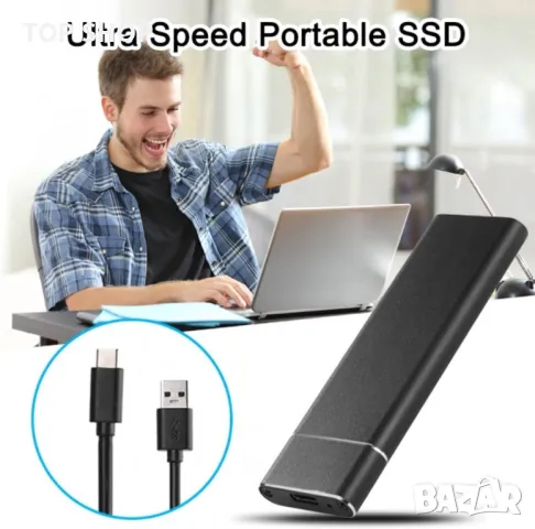 Външен диск 16TB USB 3.1 SSD TYPE-C  високоскоростен, снимка 10 - Твърди дискове - 48487439
