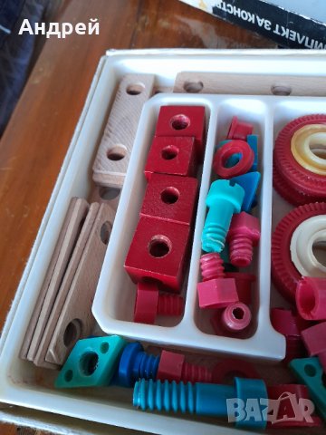 Стар комплект за конструиране от дърво,конструктор Направи сам, снимка 3 - Други ценни предмети - 43989403