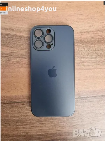 Матов Стъклен Кейс за Apple iPhone 16 Pro / Max - Различни цветове, снимка 2 - Калъфи, кейсове - 48852380