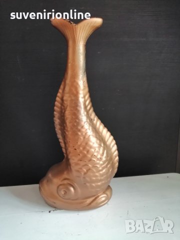 Керамична статуетка риба вазичка, снимка 3 - Статуетки - 40206872