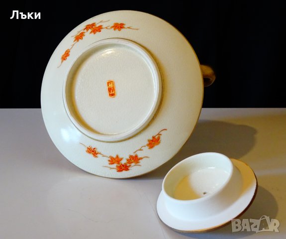 Чайник,кана Satsuma период Meiji,школа Shosan. , снимка 5 - Антикварни и старинни предмети - 26761741