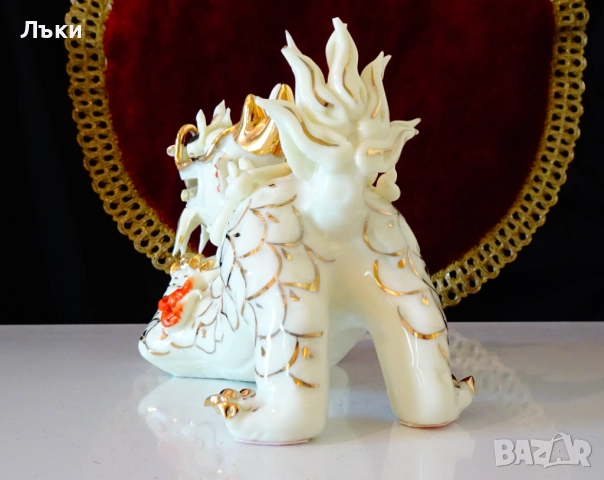 Китайска порцеланова фигура куче Foo,пазител на дома. , снимка 6 - Статуетки - 51488476