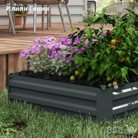 Комплект от 2 саксии Outsunny, саксии за цветя, снимка 9 - Саксии и кашпи - 51792028