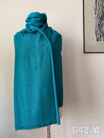 Синьозелен, тънък шал/тънък шал, снимка 3 - Шалове - 44124615