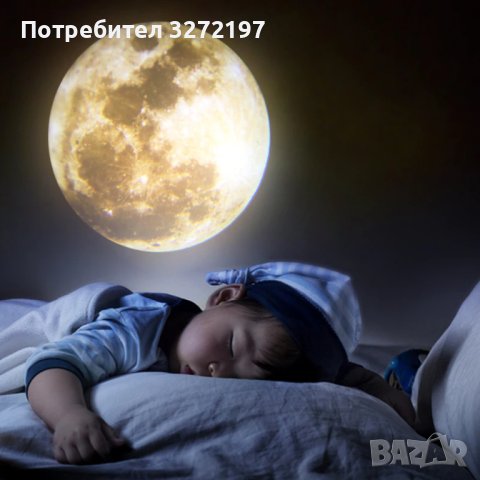 Ново! Usb Led Прожекционна лампа Луна, Проектор Led Нощна светлина за Декорация на стена. , снимка 6 - Прожектори - 40439536