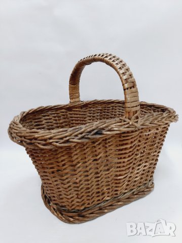 Стара голяма запазена кошница за пикник(6.1), снимка 4 - Антикварни и старинни предмети - 43571817