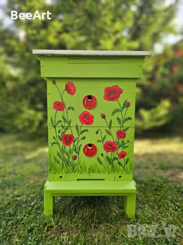 Кошер по поръчка-Прекрасен подарък за всеки пчелар/Painted Bee Hive, снимка 1
