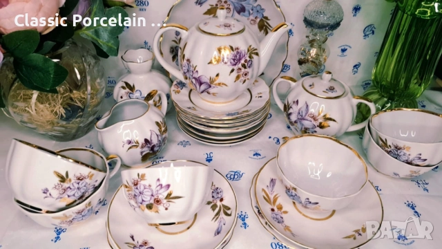 РЯДЪК! СЕРВИЗ „ЛИЛИЯ“ – ЛФЗ (СССР, 1989–1992 Г.), снимка 13 - Сервизи - 51837730