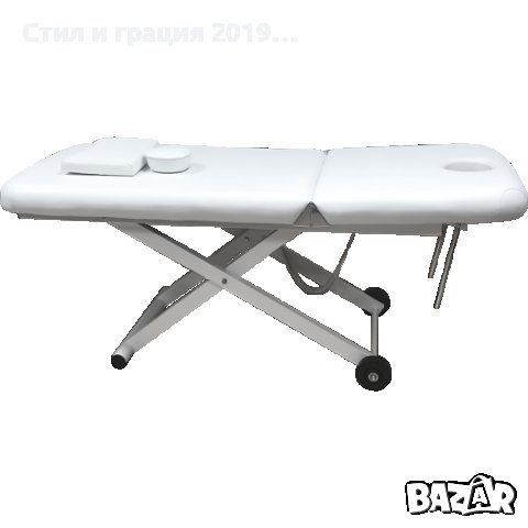 Електрическа кушетка Wenga (1мотор) - бяла/черна, снимка 9 - Кушетки - 43362302