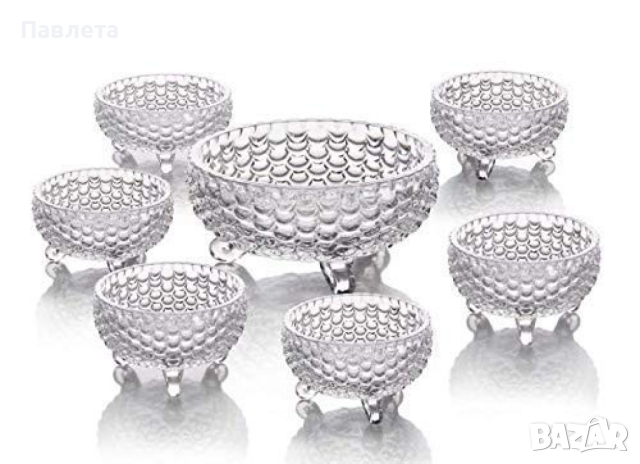 Комплект от 7 части за сервиране на десерт, снимка 1